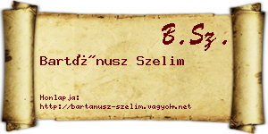 Bartánusz Szelim névjegykártya